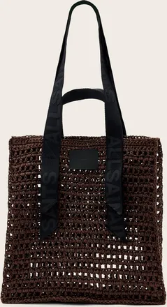AllSaints Lullah Woven Paper Mesh Tote Bag