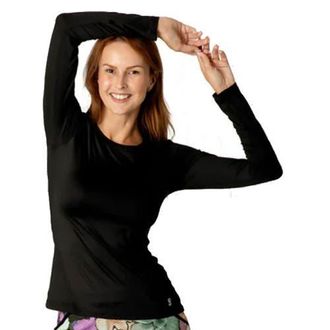 Sofibella UV Colors Womens Long Sleeve Tennis Shirt in Black at Nordstrom, Size X-Large