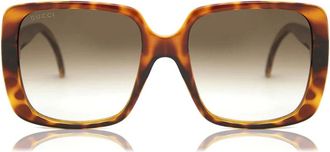 Gucci Sunglasses, female, Brown, Size: 56 MM Oversized Square Sunglasses