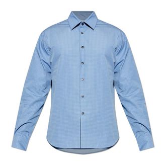 Ferragamo Formal Shirts, male, Blue, Size: XL Monogram Shirt