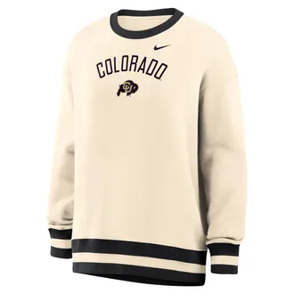 Nike Womens Phoenix (Colorado) Oversized Crew-Neck Sweatshirt in Brown | IV9313-120