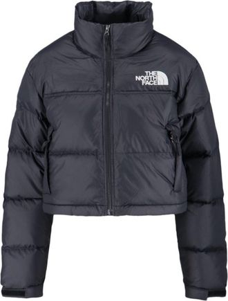 The North Face Short Down Jacket With Detachable Hood And Embroidered Logos