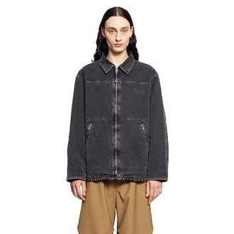 Helmut Lang foil-print denim shirt jacket - men - Cotton - S