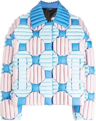 RAXXY Colorful Round Fireworks padded jacket - women - Polyamide/Goose Feather/Goose Down/Polyamide - One Size - Blue