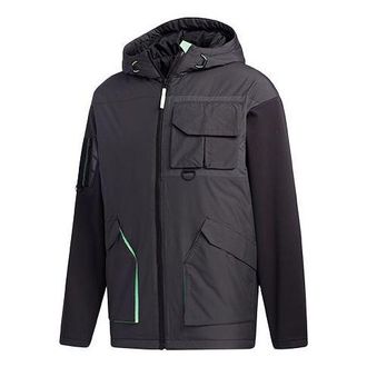 adidas Urban Pad Jkt Outdoor Sport Reflective Jacket Men Black GV3518