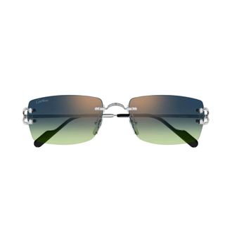 Cartier Sunglasses, male, Gray, Size: 56 MM D&eacute;cor C Sunglasses