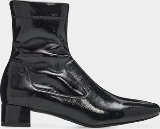 Pedro Garcia Encina 30MM Coated-Leather Ankle Boots