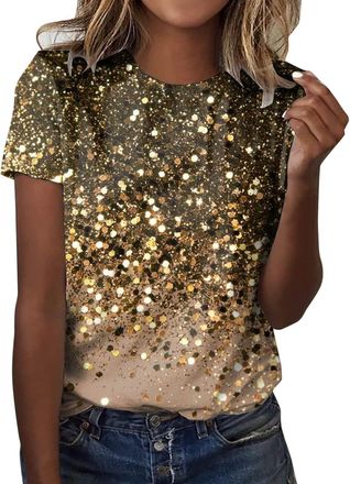Top Donna Con Paillettes Scintillante - Gilet Senza Maniche Scollo A V Per Feste E Serate - Foto 3
