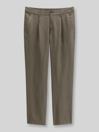Marc O'Polo Leinenhose Modell OSBY JOGGER PLEATS in Dunkelbraun, Gr&ouml;&szlig;e 32/32