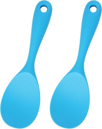 OEM Juego De 2 Cucharas De Silicona Para Servir Arroz, Pur&eacute; De Patatas Y Para Cocinar: Utensilios De Cocina Antiadherentes, Y Duraderos