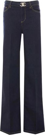 Liu Jo B.up Good Flare H.w. - female - Liu Jo - Wide Jeans - Blue - W25 - Jeans