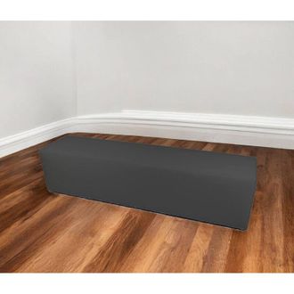 Dmora Dmora - Puf Abra, Sill&oacute;n Multiusos, Puf, Puf Reposapi&eacute;s, Made In Italy, 180x40 H42 Cm, Gris