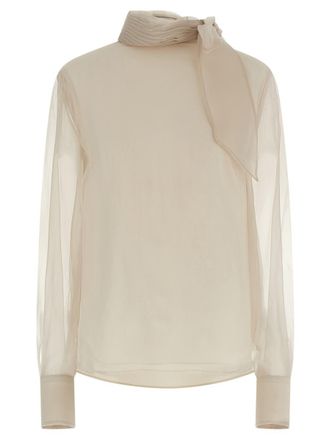 Brunello Cucinelli Silk Blouse With Lavallière