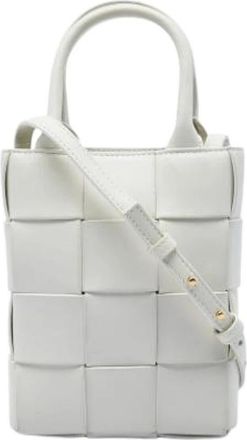 Bottega Veneta Pre-owned Cassette Mini Bag - Dames - Vintage Mini Tas - Wit - ONE Size - Leer - Vintage