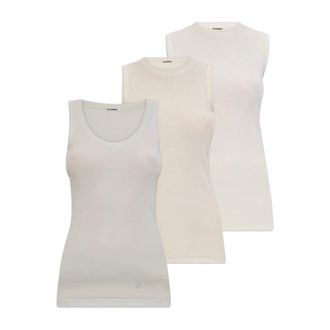 Jil Sander Dames, Tops, Beige, Maat: S Katoen