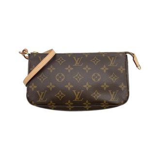Louis Vuitton Marron Coated Canvas Pochette Pouch (Pre-Owned)