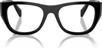 Prada 52mm Cat Eye Optical Glasses in Black at Nordstrom