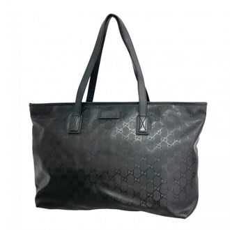 Gucci Black Pvc Tote Bag (Pre-Owned)
