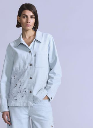 Levi's Embroidered Bandit Trucker - Womens - XS - Blue