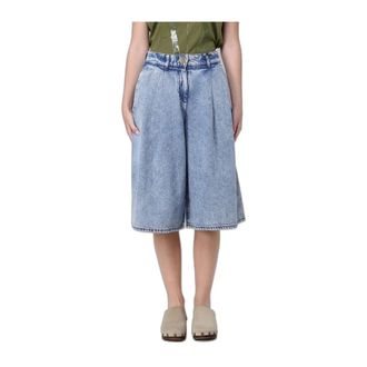 A|X Armani Exchange Shorts in Denim con Pinces - - Shorts - Donna - Blu - S