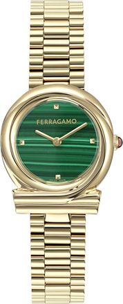 Ferragamo Gancini Twisted Mother of Pearl Watch