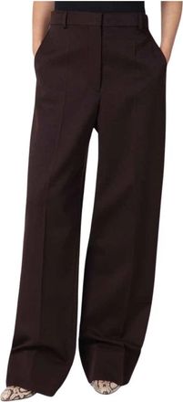Stella McCartney Reguliere Broek - Dames - Wijde Broeken - Bruin - L - Broeken