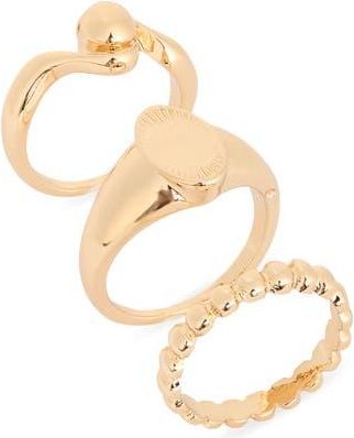 Nordstrom Rack Set of 3 Rings in Gold at Nordstrom Rack, Size Medium/large