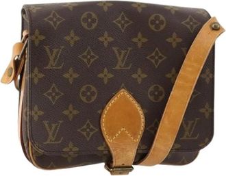 Louis Vuitton Pre-owned Schoudertas - Dames - Vintage Schoudertas - Bruin - ONE Size - Leer - Vintage