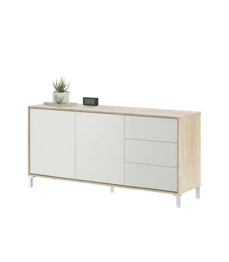 F.R.S. Mueble Aparador Nabur Roble Canadian Y Blanco Artik 154 Cm (ancho) X 74 Cm (alto) X 41 Cm (fondo)