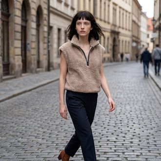 Brunello Cucinelli Brown Cashmere Sleeveles Womens Sweater