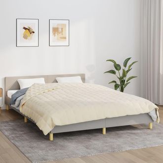 vidaXL Vidaxl - Manta Con Peso Tela Color Crema Claro 200x230 Cm 13 Kg