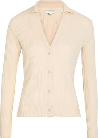 Vince Ribbed Cotton and Modal-blend Cardigan - Off White - S (UK8-10 / S)