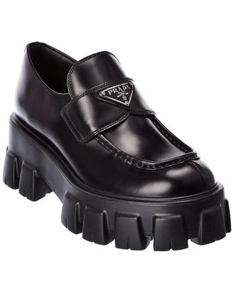 Prada Monolith Leather Platform Loafer