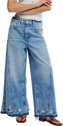 Free People Apollo Wide Leg Jeans in Streamline at Nordstrom, Size 30