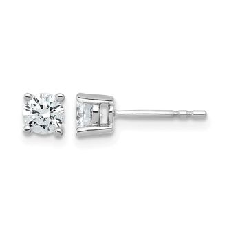 Diamond2Deal 14k Yellow Gold 3/4 ct Round Lab Grown Diamond Stud Earrings VS Clarity, G-H Color