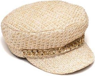 Eugenia Kim Woven Marine Cap in Cream/Gold at Nordstrom Rack