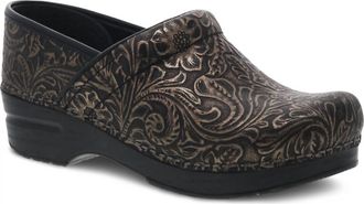 Dansko Womens Professional Clog In Black Antique Tooled