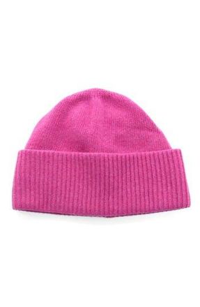 Portolano Cashmere Rib Hat in Baby Pink at Nordstrom Rack