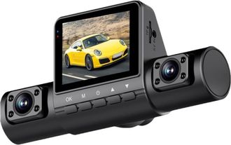 OEM C&aacute;mara De Salpicadero Dvr Para Coche Con Triple Lente (4 Lentes) Y Grabaci&oacute;n De V&iacute;deo En 1080p, Con Lente Abs Y Grabadora De Conducci&oacute;n