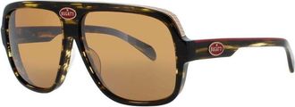 Bugatti Mens Brown Rectangular Sunglasses 06DT