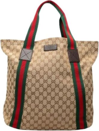 Gucci Pre-owned Tote Bag - Dames - Vintage Shopper - Beige - ONE Size - Vintage