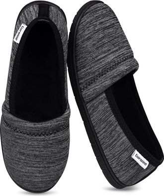 Garonne Womens Slippers with Removable Padded Insole, Non-Slip Slippers for Women for Bedroom Indoor/Outdoor, Grey Dark, 5.5 UK