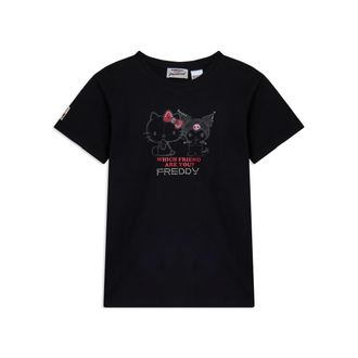 Freddy T-shirt Hello Kitty & Kuromi con stampa frontale