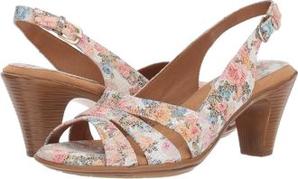 COMFORTIVA Neima - Soft Spots Womens Dress Sandals White Flower : 6.5 WW (EE), Leather/Synthetic