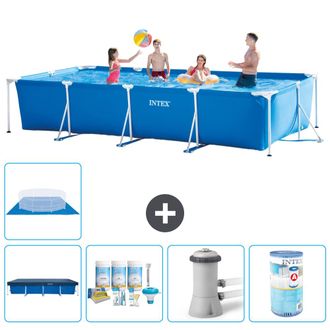 Intex Piscina Con Estructura Rectangular - 450x220x84 Cm - 7-piezas S30245