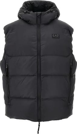 Emporio Armani Gilet con cappuccio - Nero