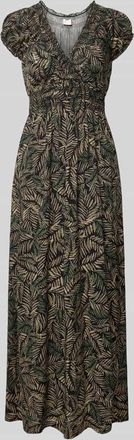 Apricot Maxikleid aus Viskose mit V-Ausschnitt in Black, Gr&ouml;&szlig;e XXL