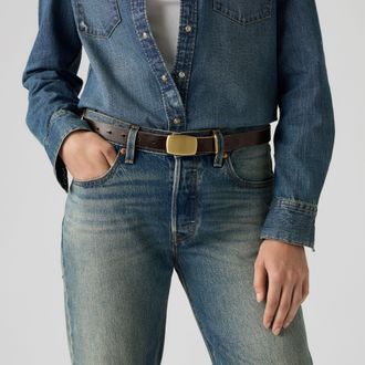 Levi's Presidio Plaque Buckle Belt - Womens - 100 - Brown