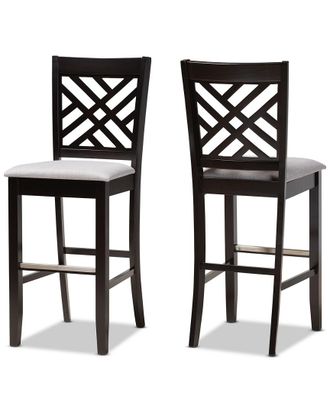 Baxton Studio Jason 2-Piece Bar Stool Set