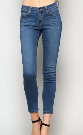 Flying Monkey Mid Rise Ankle Skinny Jeans In Blue